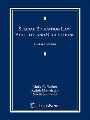 cover image of Special Education Law: Statutes and Regulations, Document Supplement